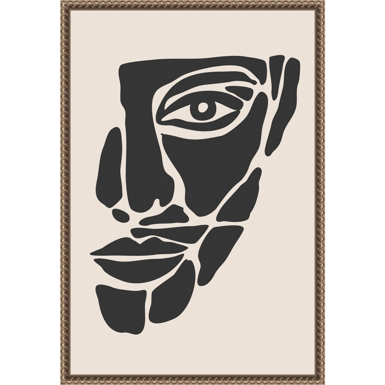 Abstract Face Series #2 by Jay Stanley Framed Canvas Wall Art